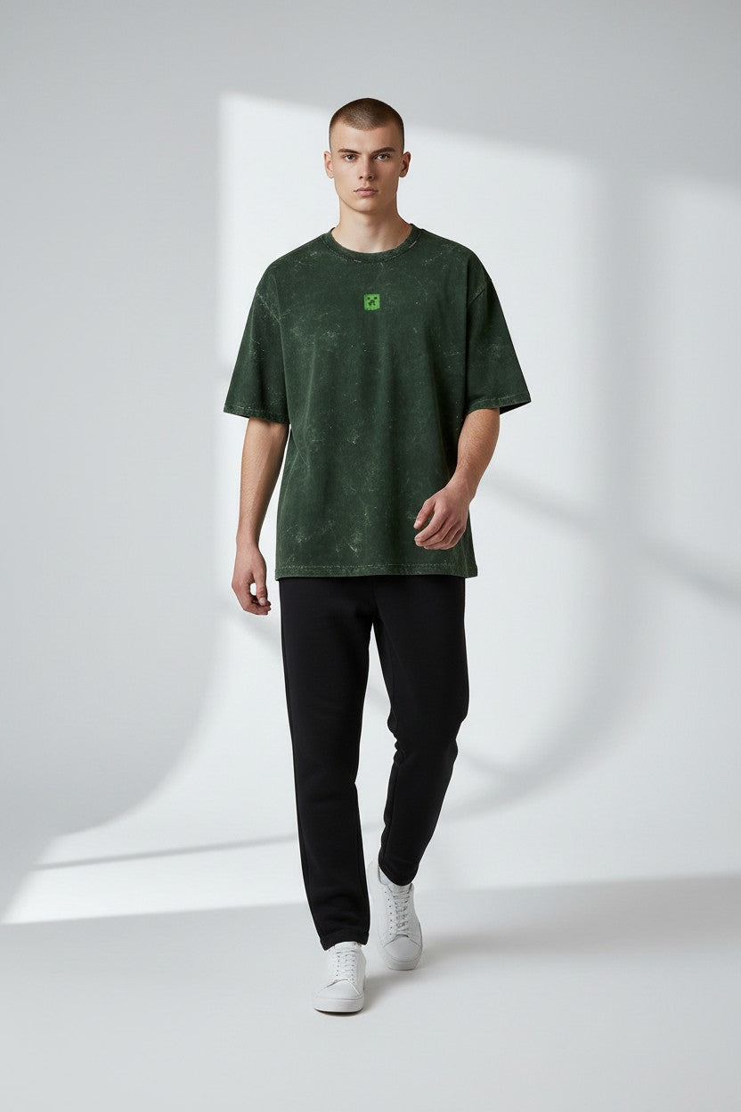 Acid Washed Oversized Creeper Tee