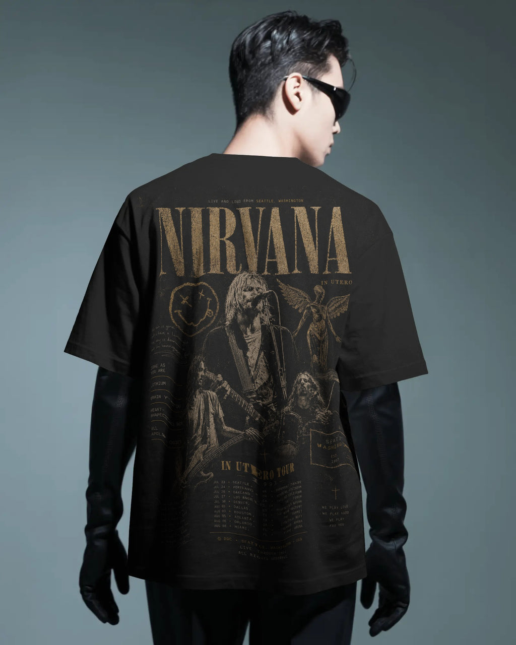 Unisex AOP Nirvana Oversized Tee