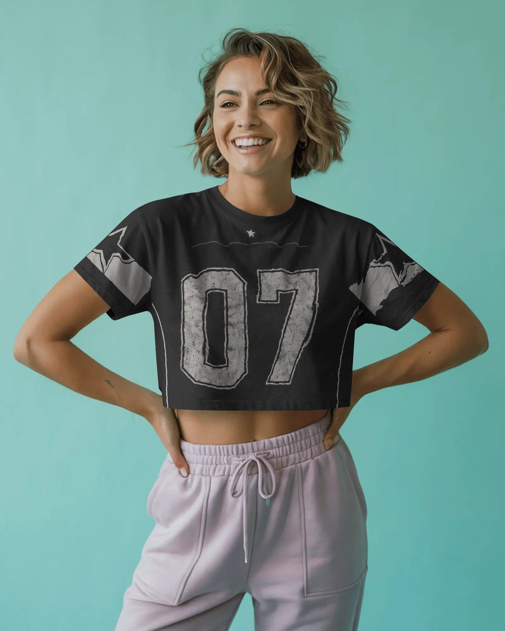 AOP Jersey Crop Top