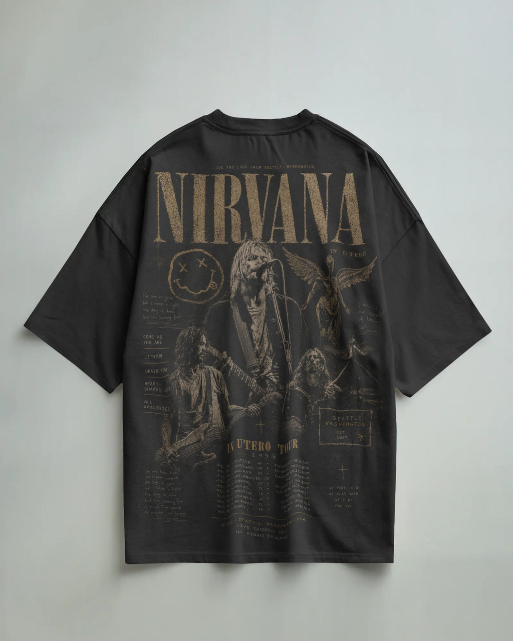 Unisex AOP Nirvana Oversized Tee