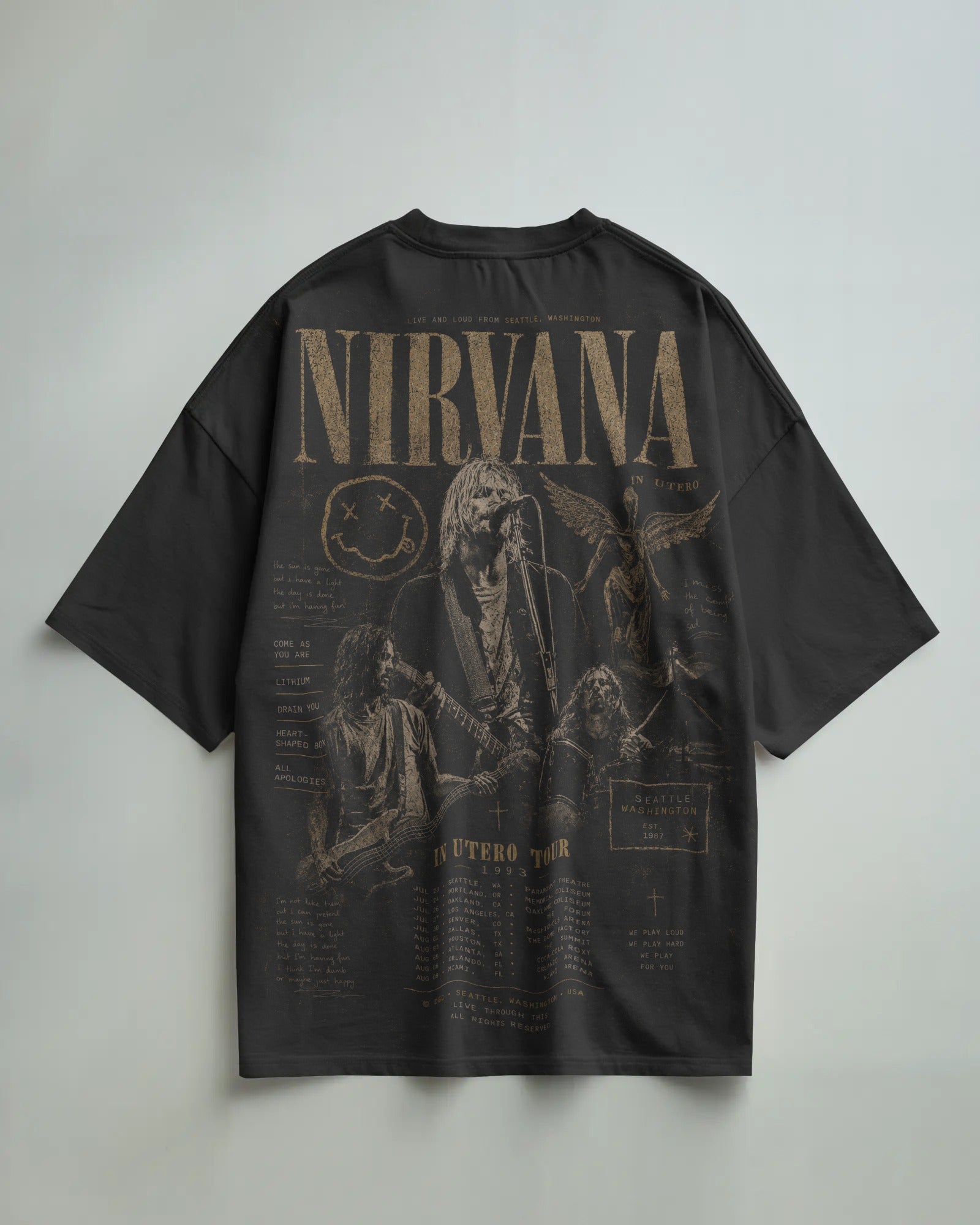 Unisex AOP Nirvana Oversized Tee