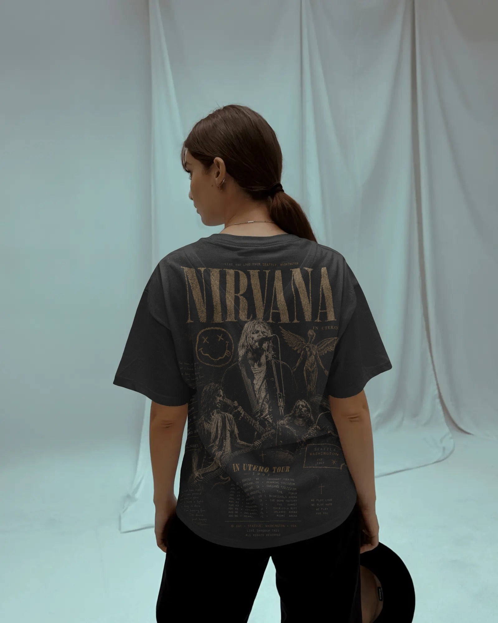 Unisex AOP Nirvana Oversized Tee