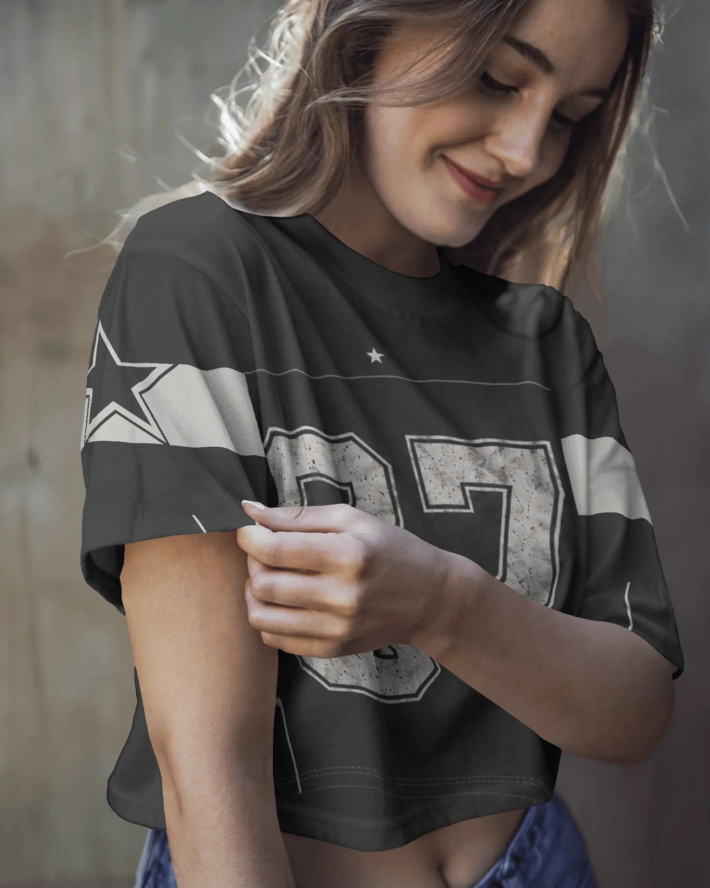 AOP Jersey Crop Top