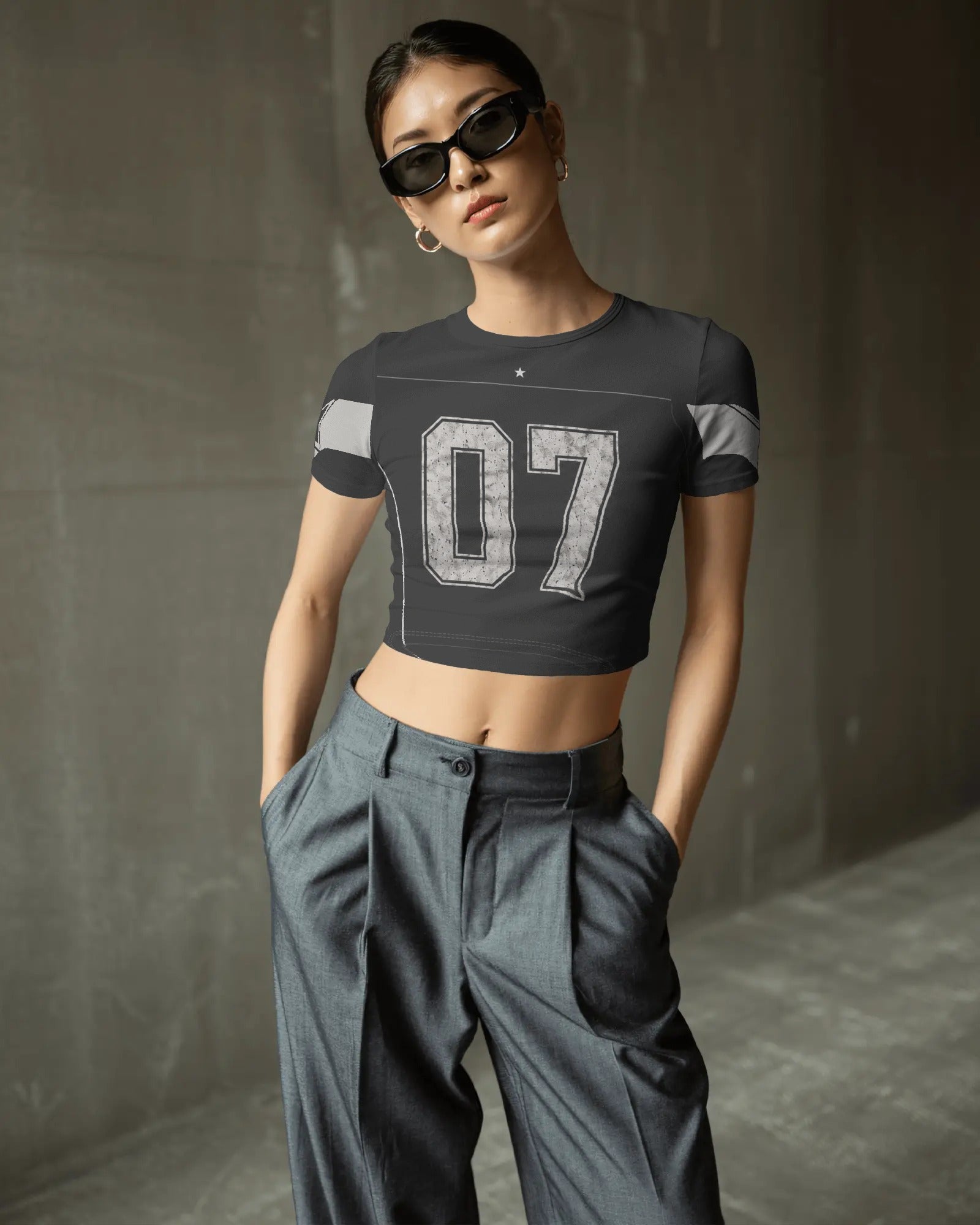 AOP Jersey Crop Top