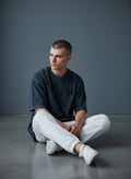 Unisex Acid Washed Oversized Warden Tee